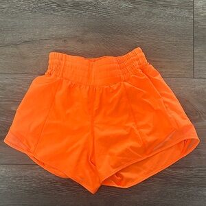 Lululemon Bright Orange Athletic Shorts